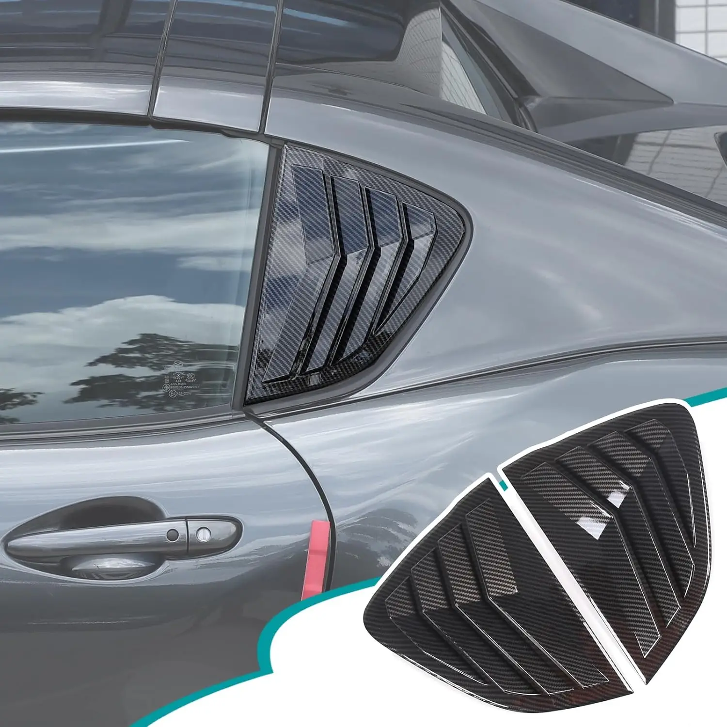 

Крышка жалюзи заднего стекла автомобиля для Mazda MX-5 Miata ND (жесткий верхний спект) 2016-2024, декоративная накладка, автомобильные аксессуары