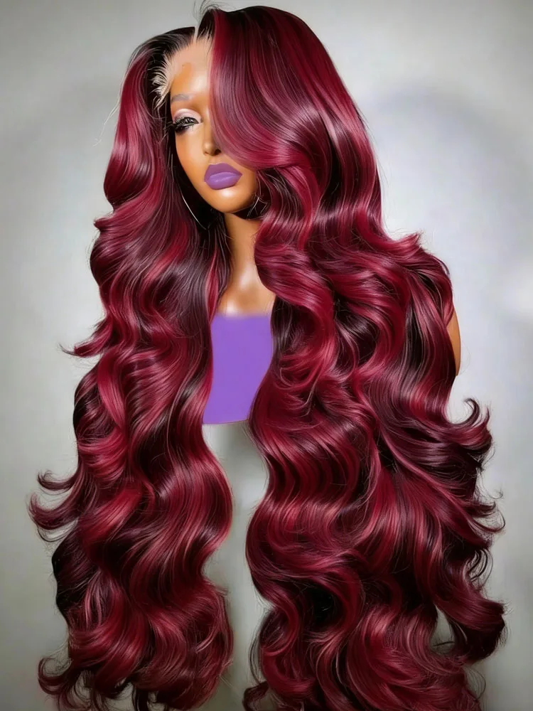 

Бордовый парик 99j из натуральных волос, 13x6 HD Lace Frontal, плотность 250, с эффектом Body Wave, 100% натуральные волосы, для чернокожих женщин.