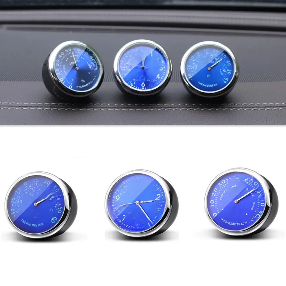AliExpress Removable Car Dashboard Panel Luminous Clocks + Thermometer + Hygrometer 3 In 1 Set Motorcycle Bike Boat Mini Watch Table Decor