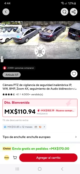 8MP Wifi IP Wireless Security Surveillance PTZ Camera 4X Zoom Cameras Tracking Two-way Audio HD Night Color Cam photo review