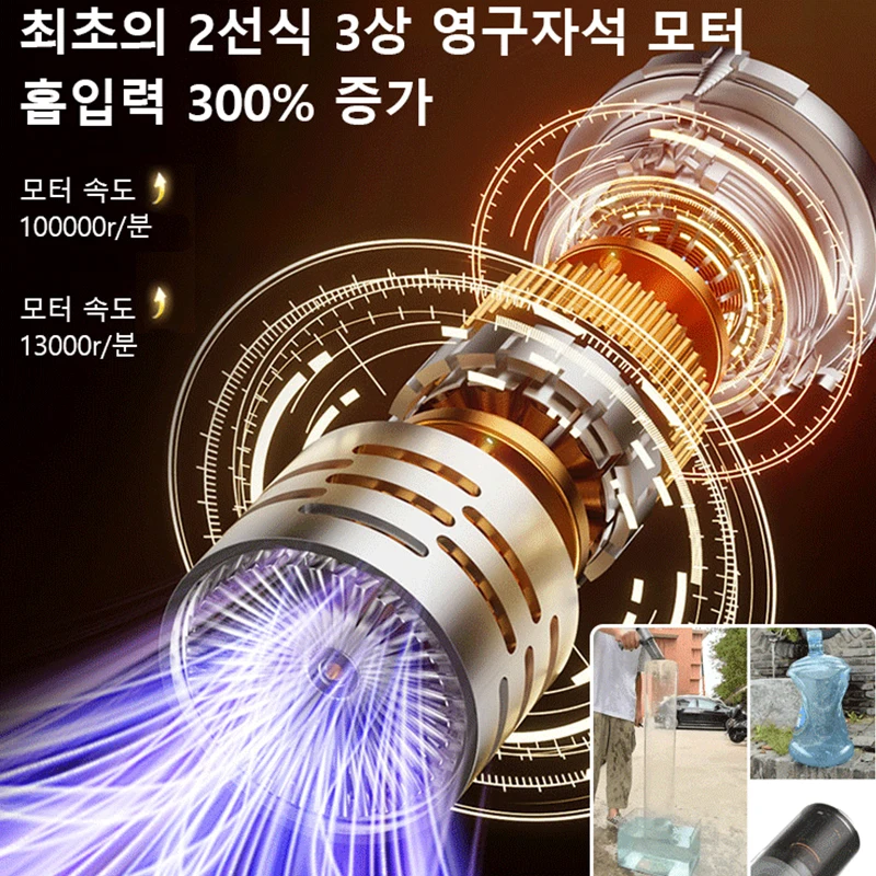 무선청소기 강력한 흡입력의 휴대용 청소기 독일 수입무브러시 청소기 다목적 자동차 진공 청소기 무선 차량용 청소기 통돌이청소기