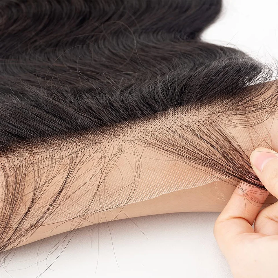 바디 웨이브 4x4 레이스 클로저 22인치 합성 헤어 레이스 프론트 내추럴 블랙 고온 섬유 여성 코스프레 및 데일리용