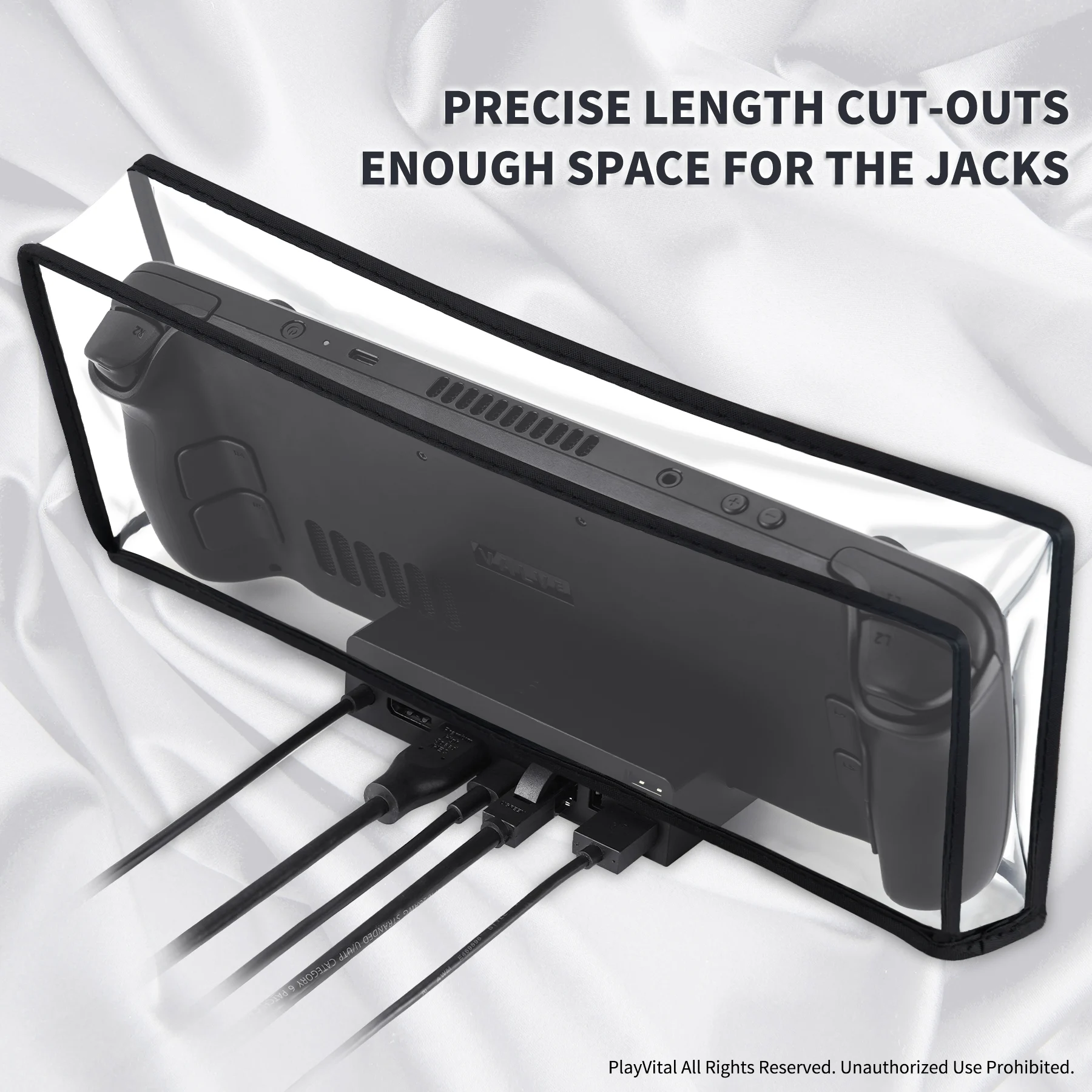 PlayVital przezroczysta osłona przeciwpyłowa na pokład parowy LCD, odporne na zadrapania wodoodporny ochraniacz osłona przeciwpyłowa na pokład parowy OLED