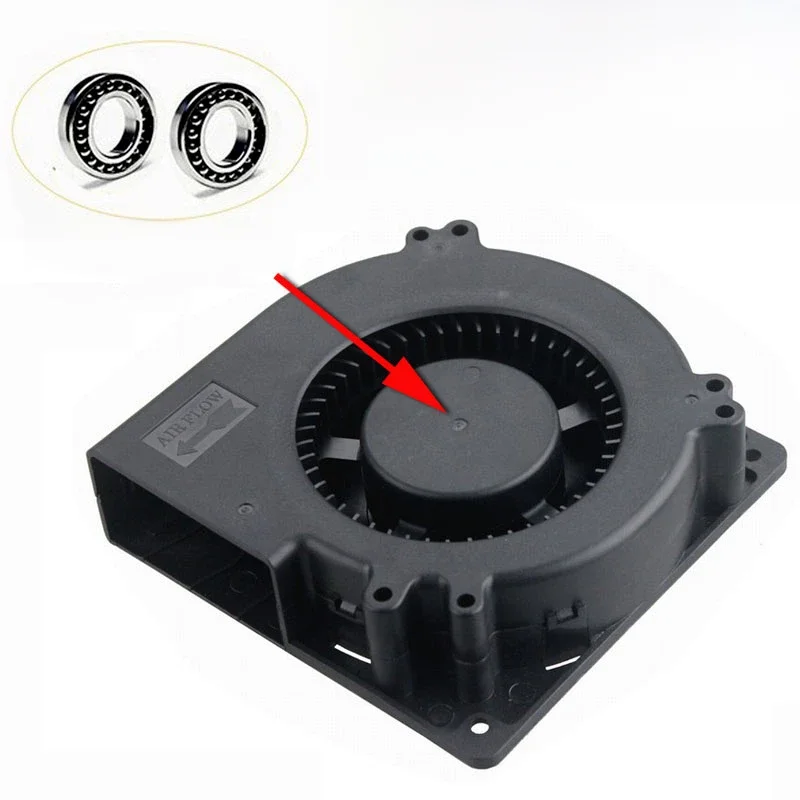 Nowa oryginalna podwójna kula DC5V 12V 24V 48V 120MM 120X120X32MM 12032 duża objętość powietrza wentylator grill turbo dmuchawy wentylator — zdjęcie 2
