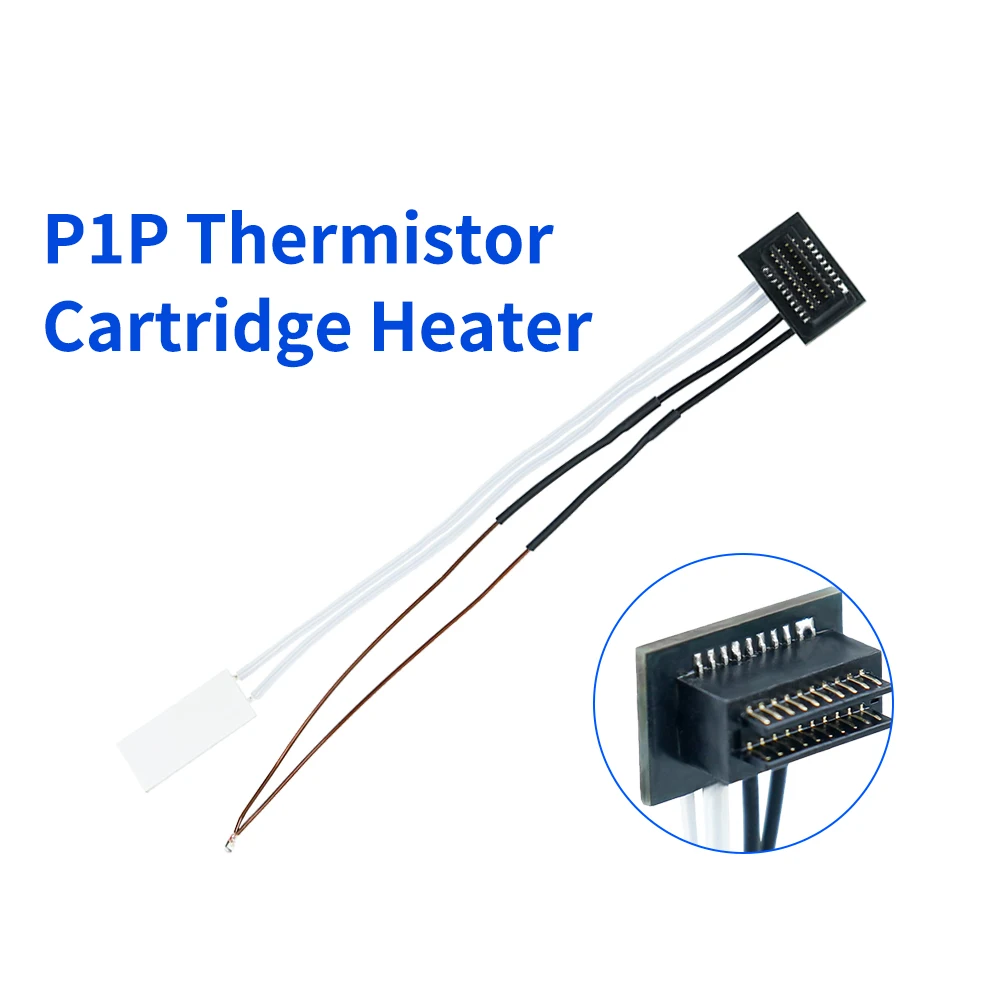 

P1P Hotend Thermistor 24V 48W Ceramic Cartridge Heater Integrated Terminal Connector CHT Hard steel Nozzle For P1P P1S