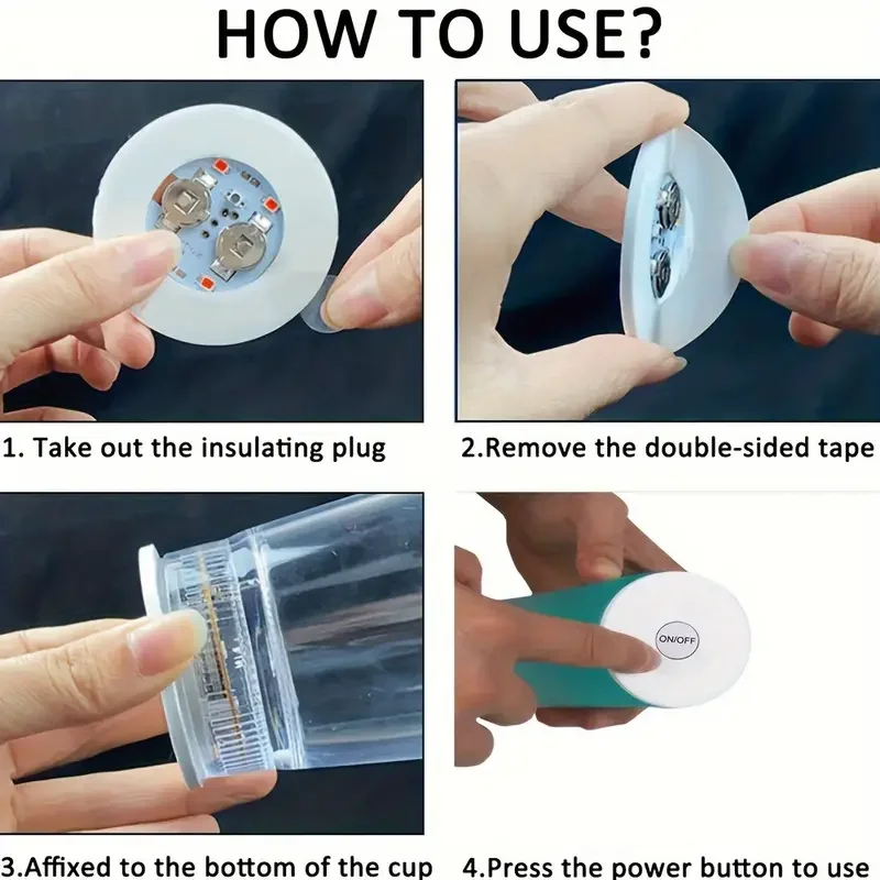 40 قطعة LED أدوات المائدة حصيرة كوب مضيئة ملصق ملون وامض زجاجة ملصق الباعثة للضوء كوستر كشك بار ضوء