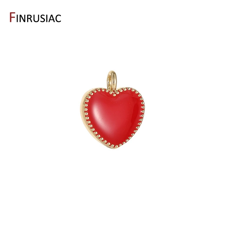 14K Gold Überzogene Einfache Mode Herz Charms Anhänger Für DIY Halskette Armband Schmuck Machen Lieferungen – Detail 21