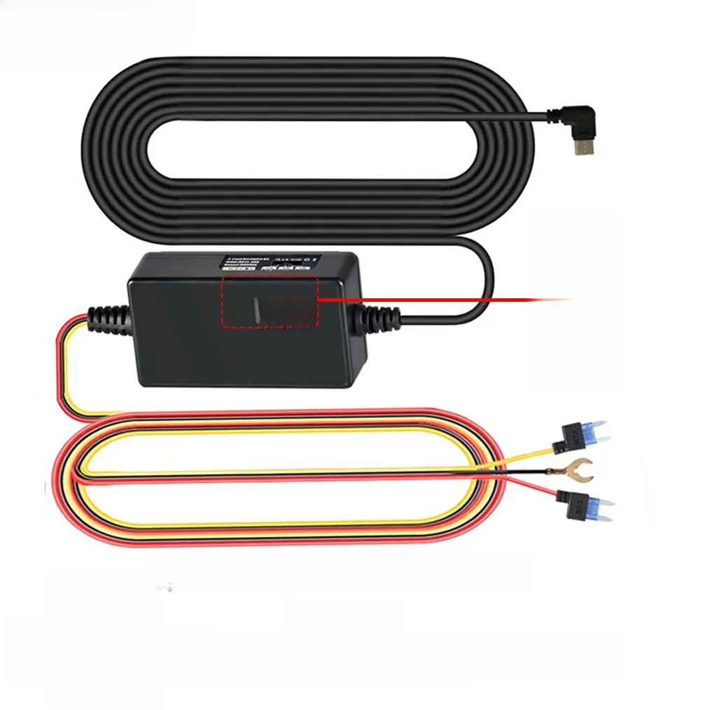 HGDO MINI USB TYPE-C 12V 24V do 5V Kamera samochodowa z wyświetlaczem Ochrona przed niskim napięciem 24H Monitor parkowania Kabel Kamera samochodowa — zdjęcie 2