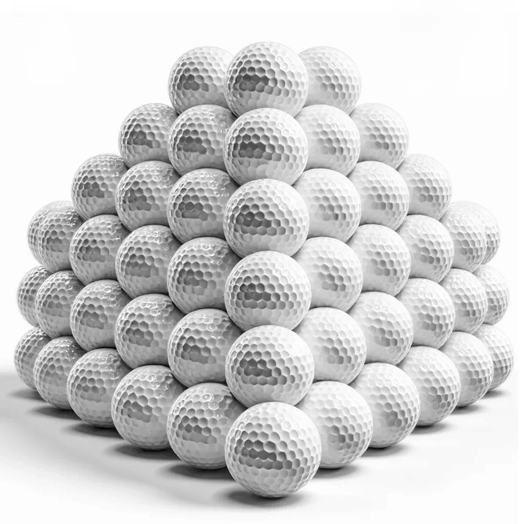 Caiton 100 Stück 3-Lagen-Übungsgolfbälle-Hoch leistung, Langstrecken, langlebiges, weiches Gefühl-für alle Schwierigkeit grade