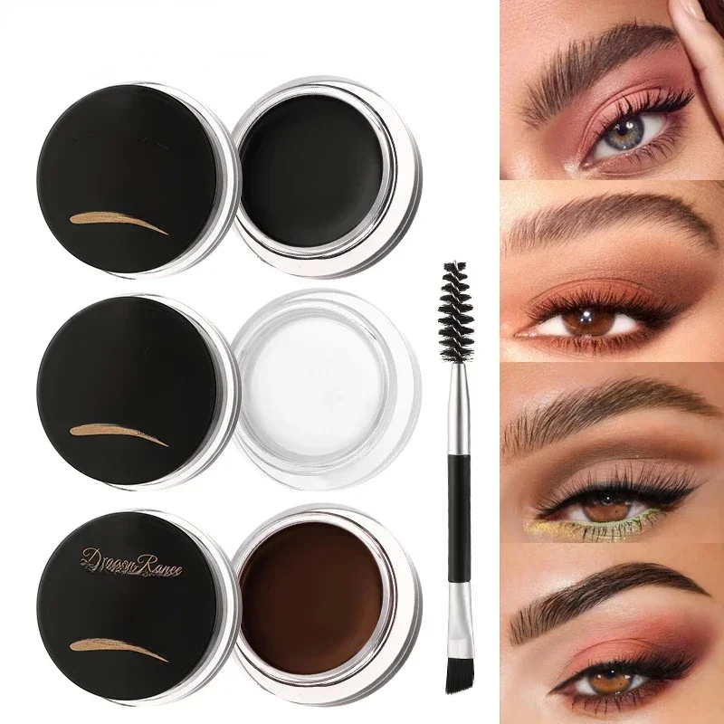 Eyeliner mat crème à sourcils Gel imperméable longue durée contour marron noir crème à sourcils crème à sourcils sauvages correcteur