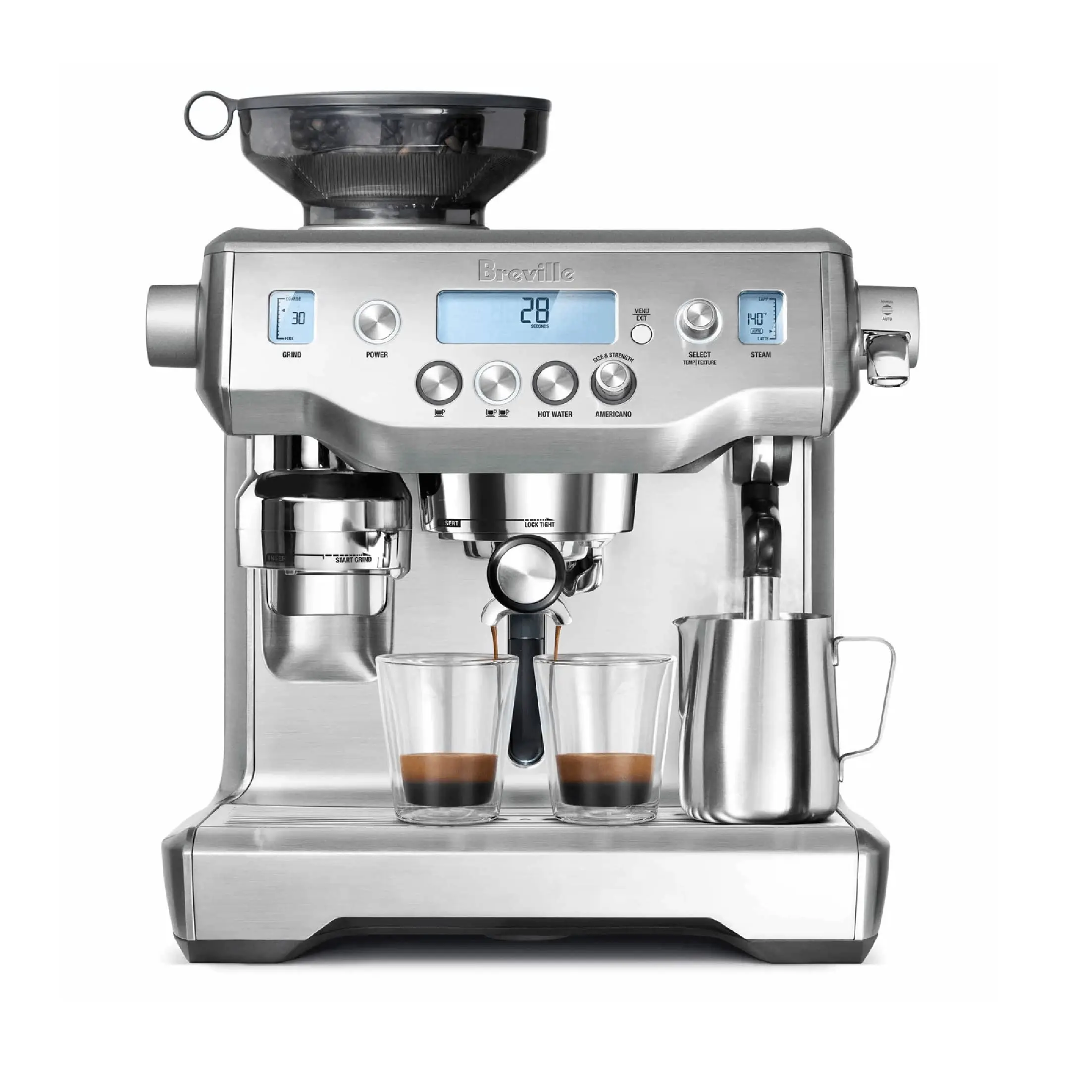 High Discount New Breville BES980XL Oracle Espresso Machine, Brushed Stain_less Steel Brew barista-quality espresso shots. Fast Shipping