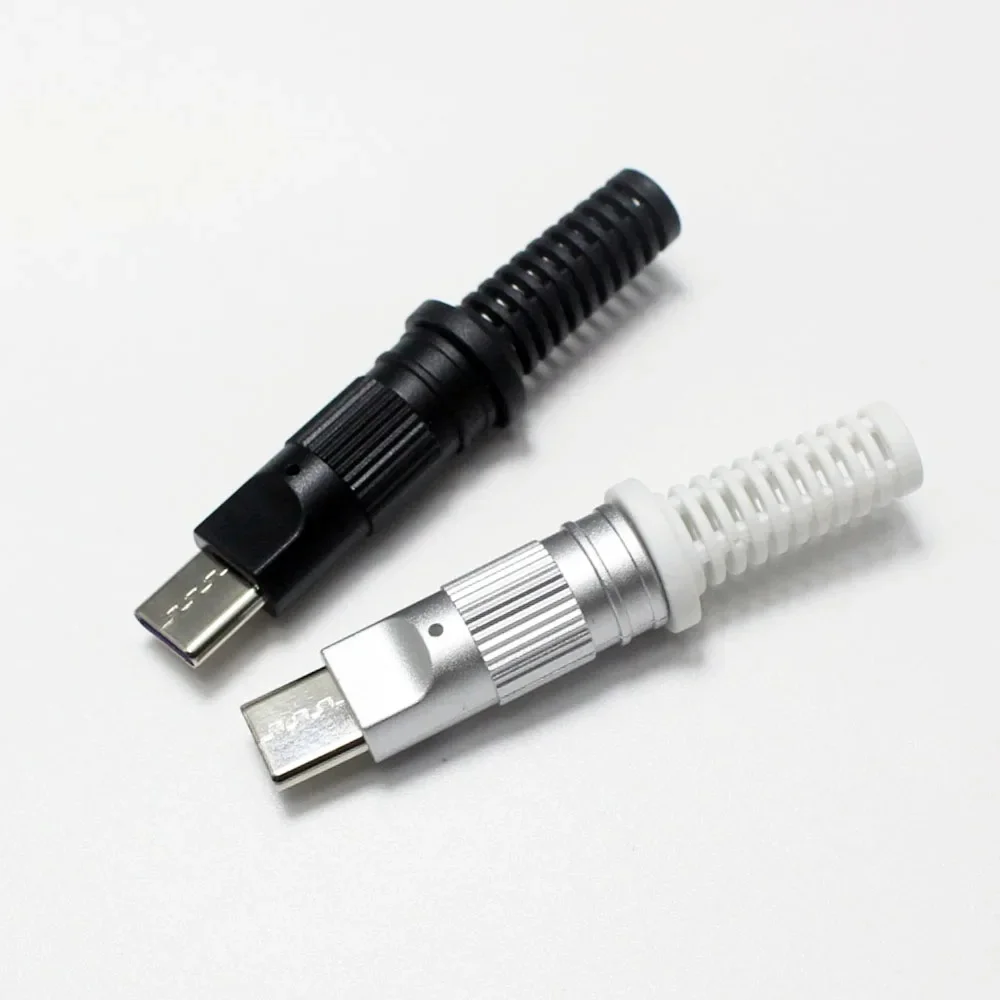 USB 3.1 24 broches type-c mâle 5 Joints de soudure pour téléphone portable charge rapide 3A C à C avec tampon de soudure CC réparation prise de données bricolage