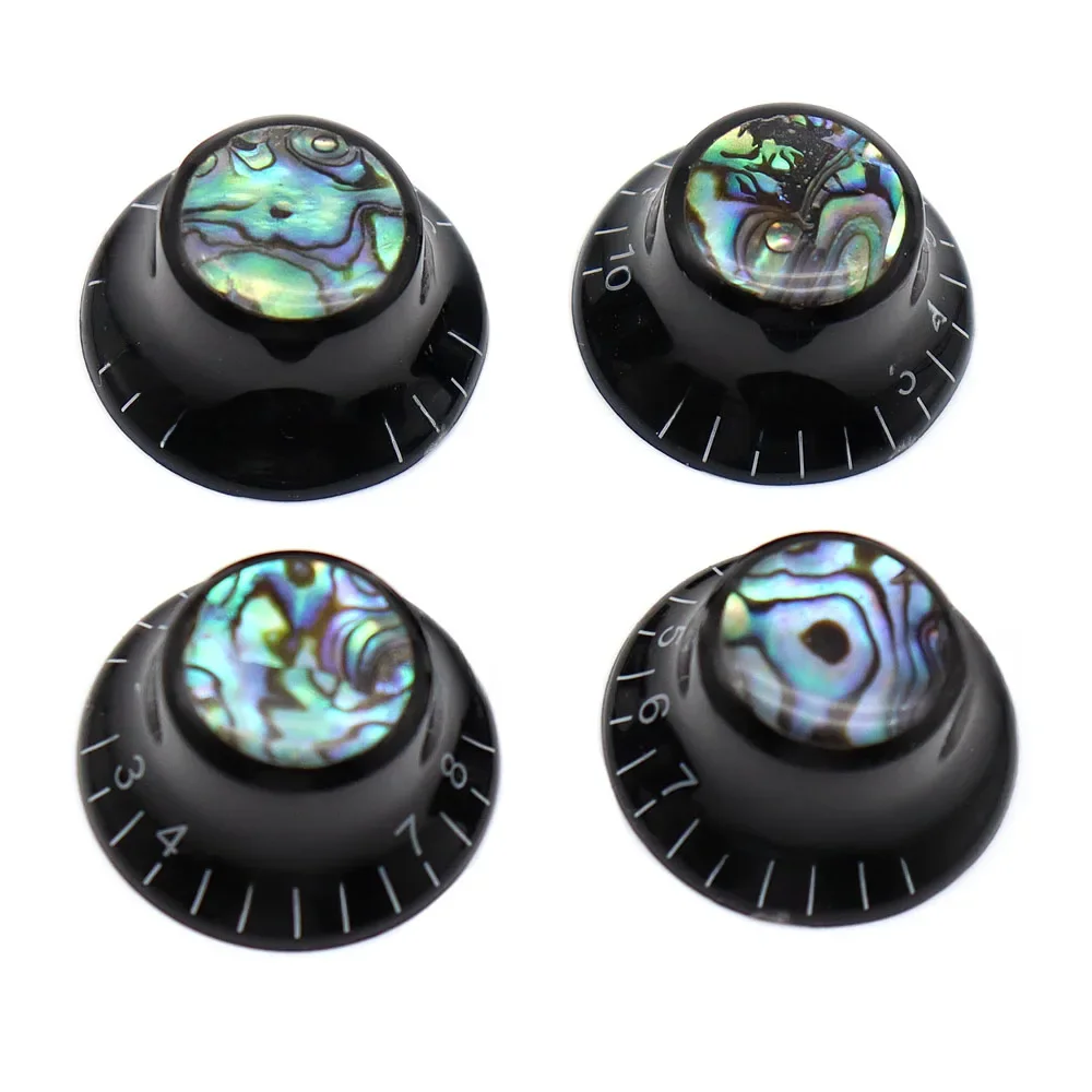 Boutons de guitare en ormeau, cloche supérieure, chapeau haut-de-forme, vitesse, Volume, bouton de tonalité pour guitare LP ST, 3 pièces/4 pièces