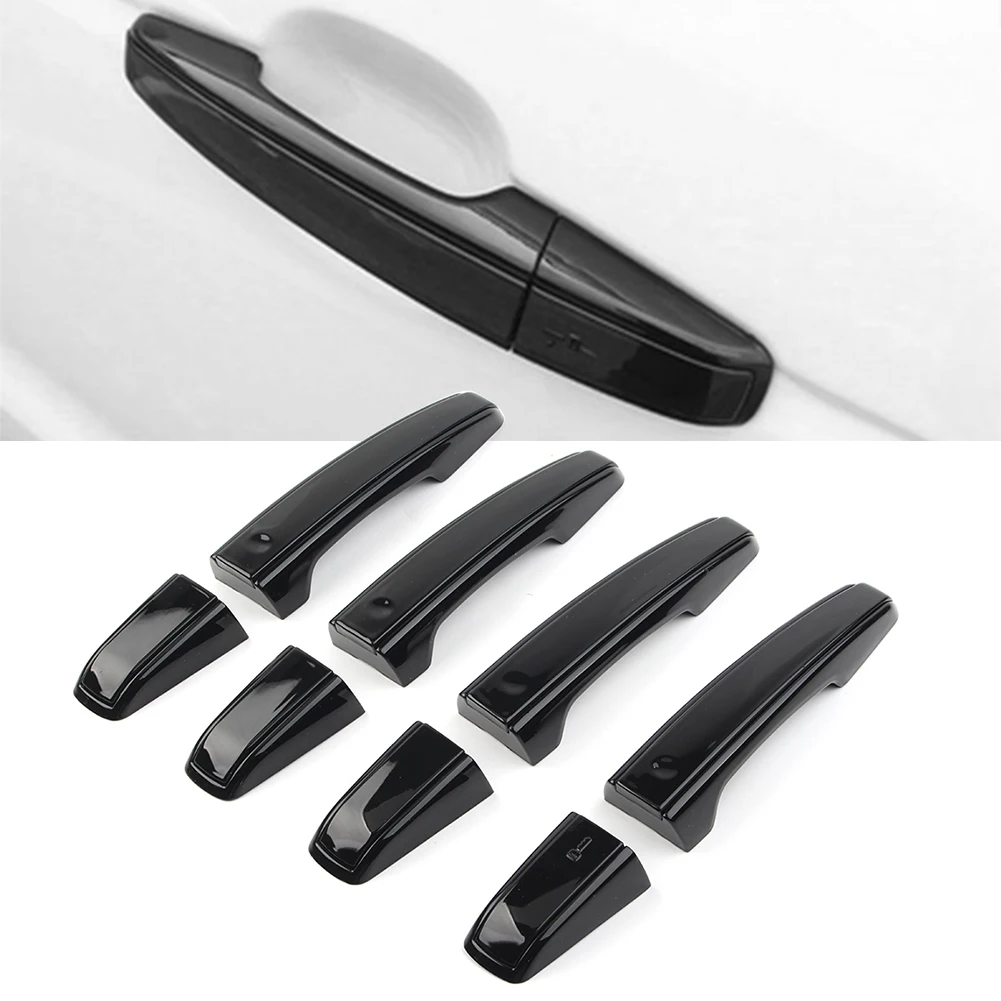 8 Pcs Set Car Door Handle Cover Trim Replacement Parts For Land Rover Range Rover L405 2012~2021 Plastic Accessories