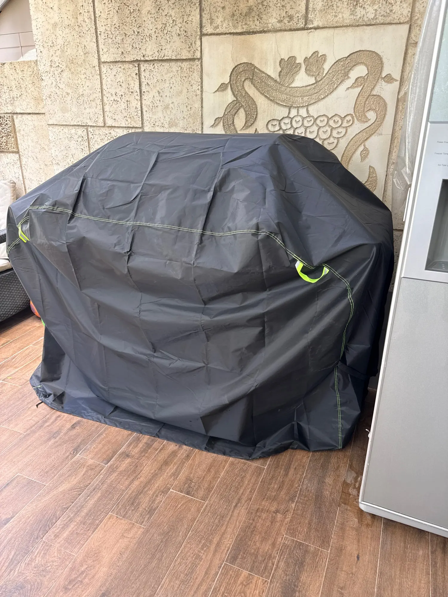 Outdoor Barbecue Rain Cover Dustproof Sunproof Waterproof Garden BBQ Cover Protective Shelter for Picnics And Camping photo review