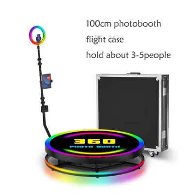 Professioneel 360 °   Panoramische roterende camera, op afstand bedienbare fotohokje, 360 graden °   Panoramafotografie, professionele feestverlichting, fotohokje-apparatuur, met flightcase. Neem