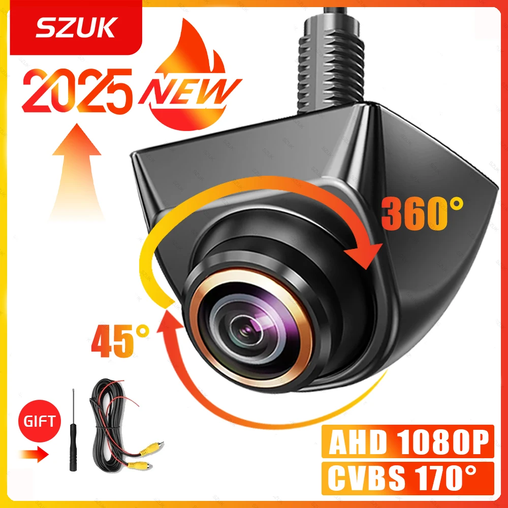 SZUK Car Rear View Camera 1080P Full HD CVBS AHD Reversing Rear Camera 170° Wide Angle Night Vision Fisheye Len Reversing Camera