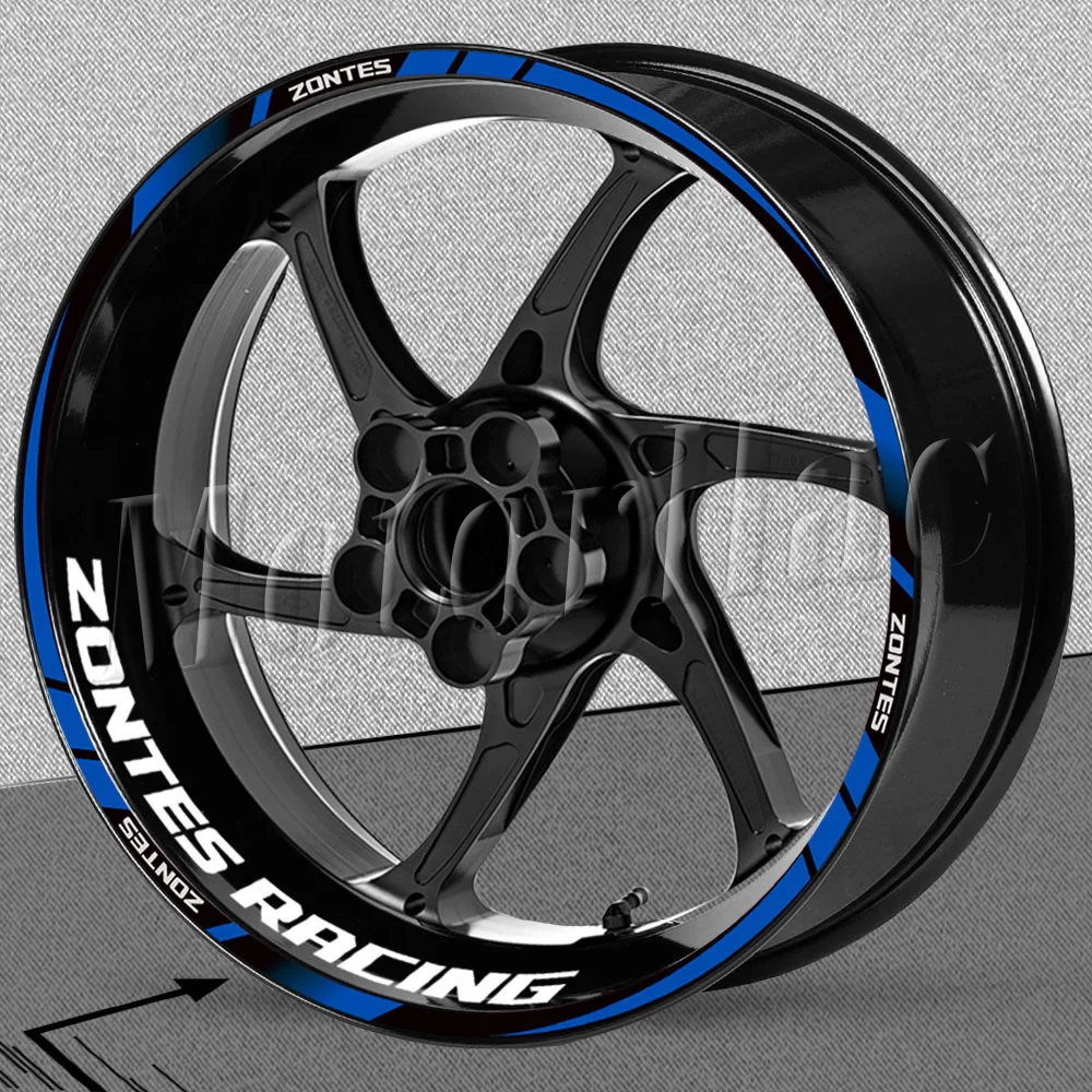 Motorcycle Wheel Stickers Reflective Scooter Rim Stripe Decals Accessories For ZONTES 350T 350E 350D 350M 368K 368D 368E 368M