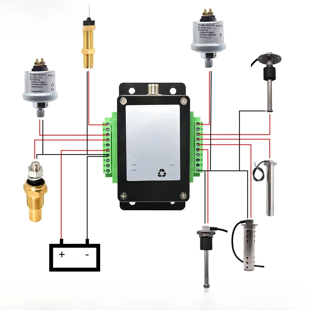NMEA 2000 konwerter skrzynki konwerter sygnału czujnika na czujnik 5Pin NMEA2000 adapter złącza kable czujnik tachometryczny poziom paliwa w wodzie — zdjęcie 2
