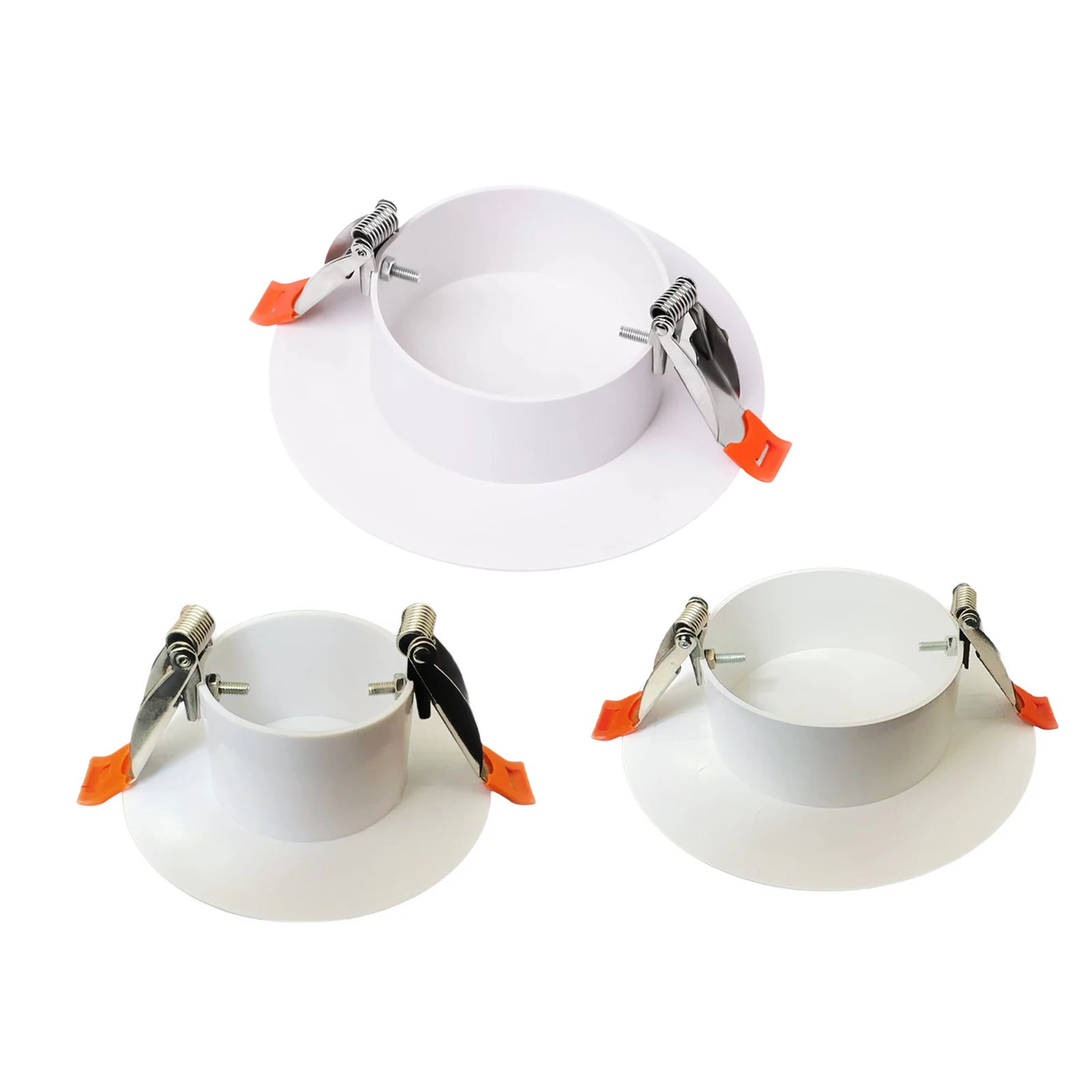 White Round Ceiling Hole Cover Plate Drywall Access Panel Cover Decorative Cap for Kitchen Glass Cabinets Bathroom PVC Material