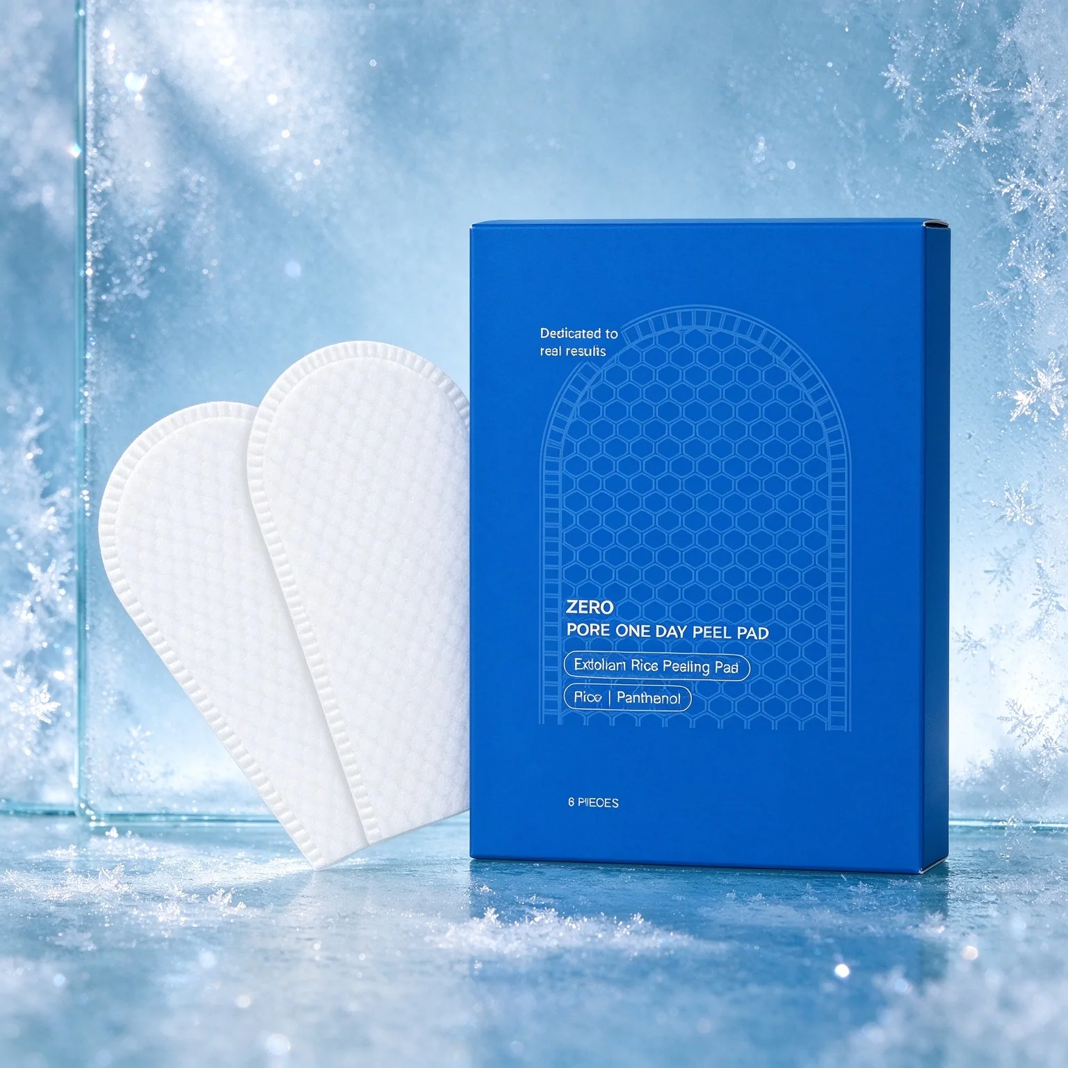 Zero Pore One Day Peel Pad rice Extract Gentle Exfoliation Smooth Pores Double‑textured Disposable Facial Exfoliating Pads  8Pcs