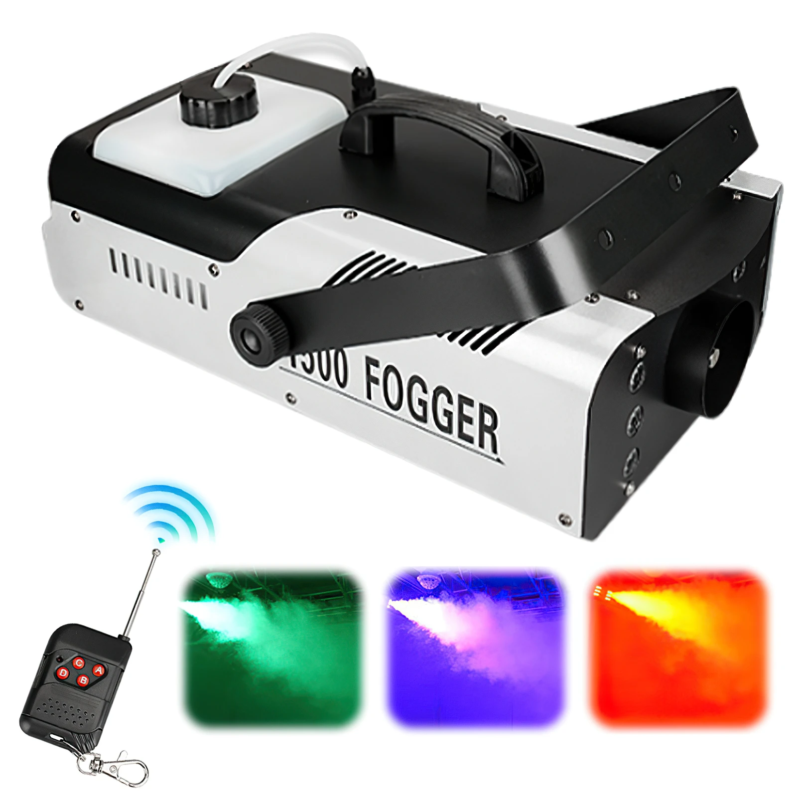 1500W Disco Colorful Smoke Machine RGB remove Fogger Ejector Dj Christmas Wedding Party Light Effects Fog Machine