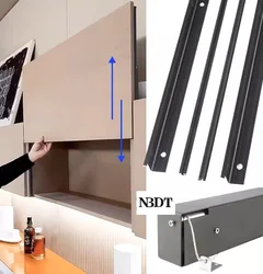 1Set Tracked Verical Lifting Sliding Cabinet Door Up Down Free Stop Stay Mechanism