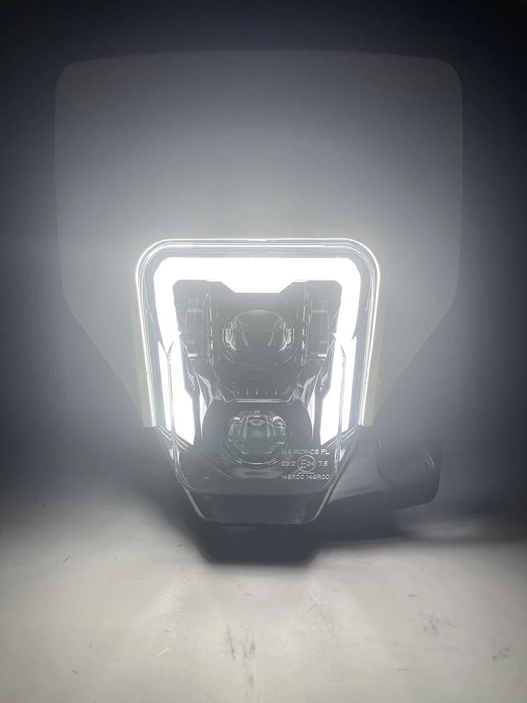 For Husqvarna 701 Headlight Plate FE 350 TE 250 TC FC 450 MX Enduro Motorcycle LED Headlights 2014 To 2023 12V 78W Dirt Bike