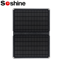 Soshine USB Solar Panel Portable Solar Panel 15W with USB Port Waterproof Foldable Solar Charger for Outdoor Camping iPad Camera