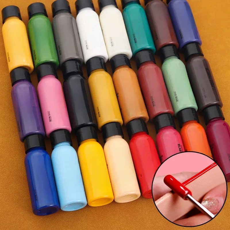 Peinture à l'huile pour bords en cuir, combinaison de spandocument, finition utilisée sur les bords en cuir des sacs, environnement, chaussures, bottes, 30ml