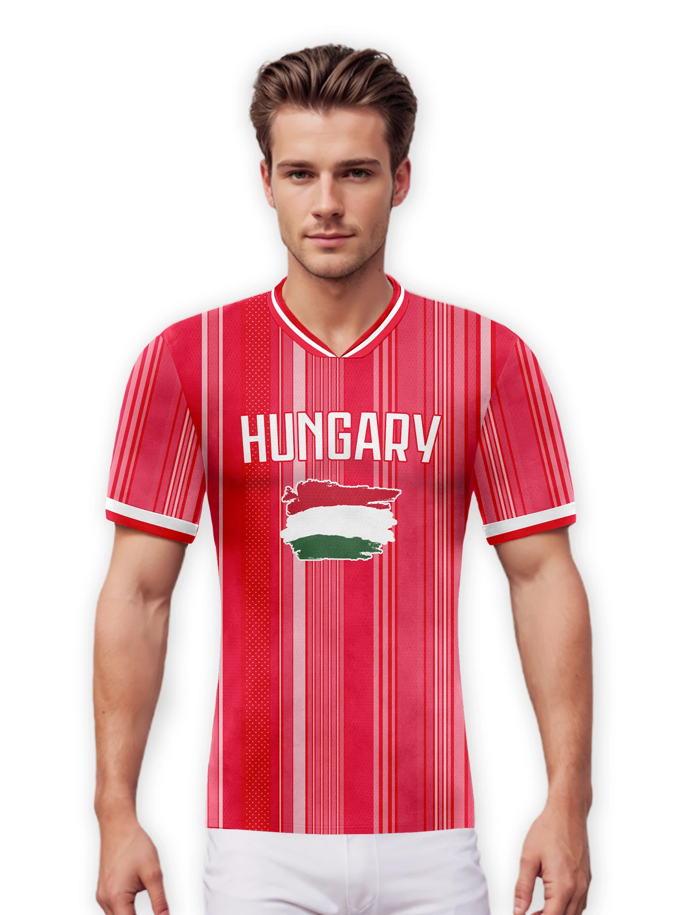 

Custom Hungary Football Jersey for Women Men Youth Personalized Soccer Shirt with Name & Number Soccer Lover Gifts Fan for Match