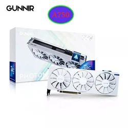 New Original GUNNIR Intel Arc A750 Photon/Index 8G OC Graphics Card,2400Mhz Video Card,8GB 256-bit GDDR6,PCIE 4.0,1 HDMI GPU