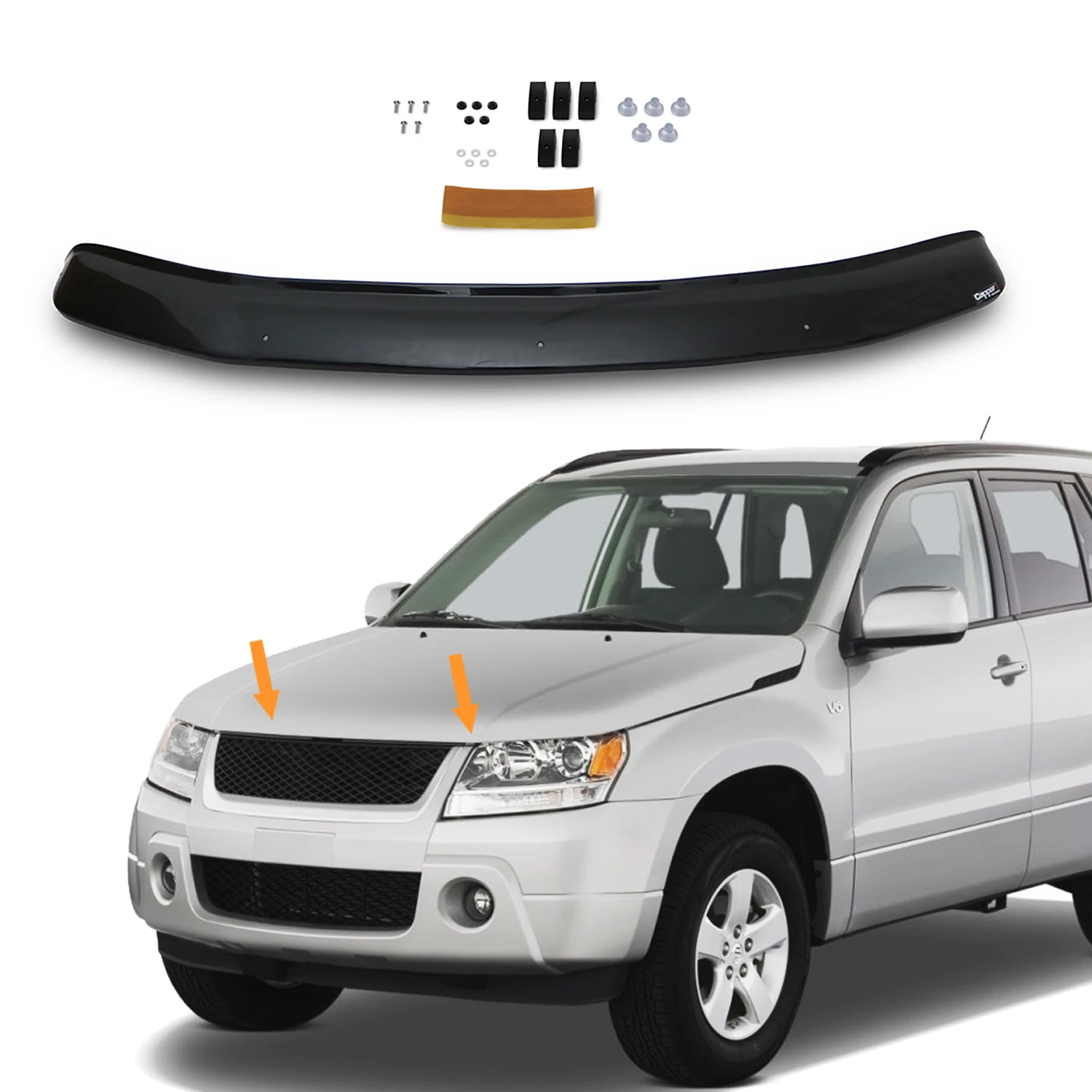 Hood Deflector Guard for Suzuki Grand Vitara (2006-2012) Bug Shield Bonnet Protector / 4 mm thickness material