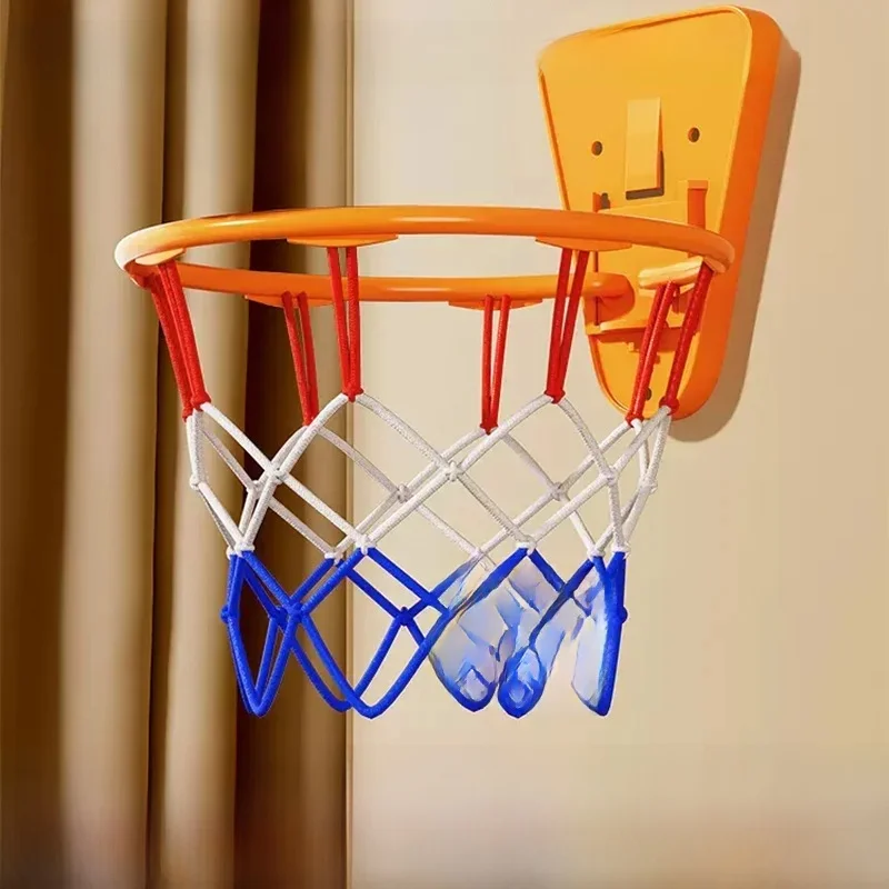 Cerceaux de basket-ball d'intérieur, cerceaux de basket-ball pour enfants, boule muette domestique, équipement d'entraînement mural pliable