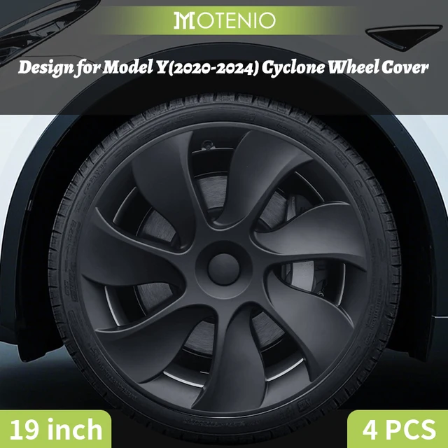 4szt. Kołpaki do Tesla Model Y 2020–2024 – 19 cali – Styl Cyclone Prawa & Lewa Strona – Akcesoria Zamienne na Koła