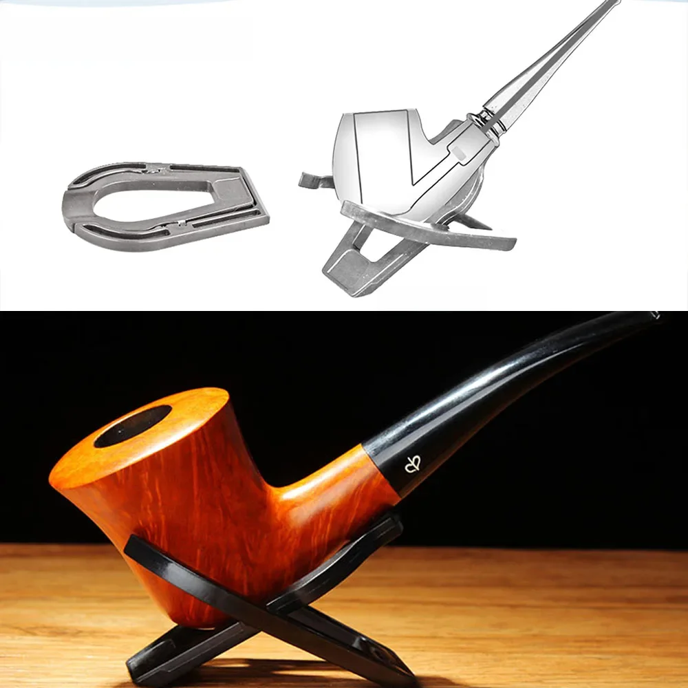 Support de pipe à tabac en plastique, 1 pièce, support d'affichage portable et pliable pour pipe à tabac, accessoires pour fumeurs, noir ou marron