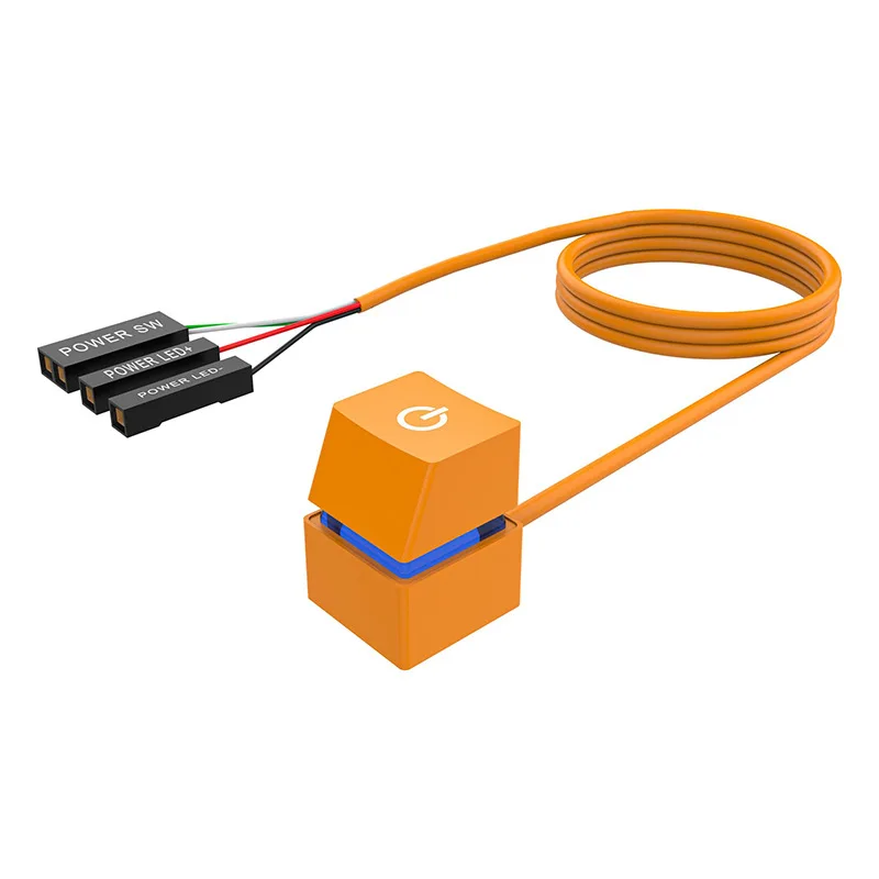 

2M Mechanical Key External Power On Off Motherboard Switch On Off Power SW Cables PC Power Switch Button for Home Office PC Case