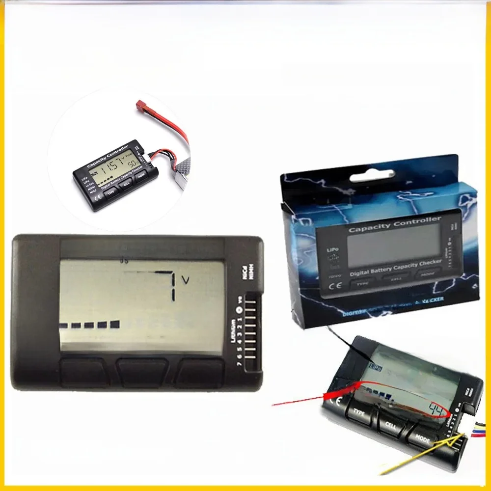 YSIDO RC CellMeter-7 numérique LiPo LiFe Li-ion Nicd NiMH vérificateur de capacité de batterie testeur de tension de batterie vérification CellMeter7