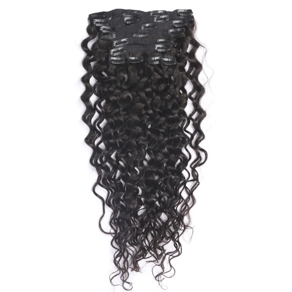 LOVEVOL-extensões naturais do cabelo da onda para mulheres negras, cabelo humano, cabeça cheia, 12 "-28"