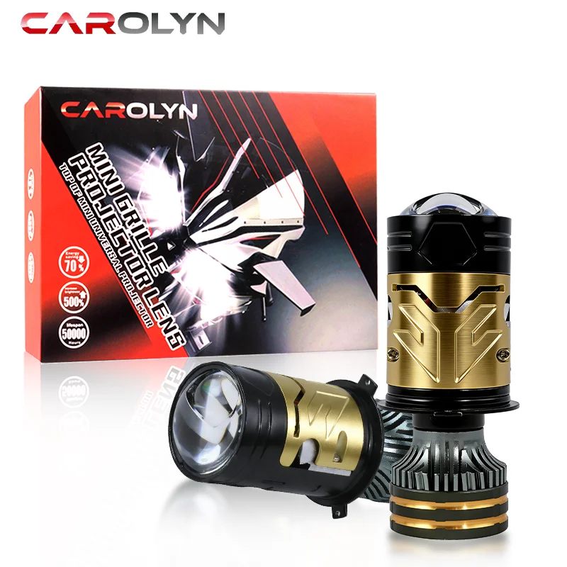 

New Design Car LED Headlight H4 Mini Projector Lens 12V 170W 20000LM 6500K High/Low Beam With Solenoid Valve Single Spot Light