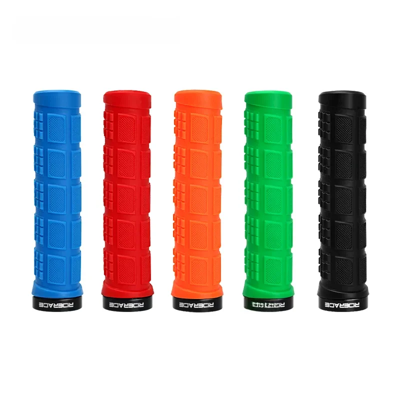 AliExpress riderace RIDERACE Mountain Bike Grips Anti-Slip Durable Shock-Proof TPR Rubber Fixed Gear Bicycle Handlebar