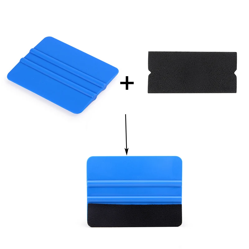 TOFAR 100pcs Self Adhesive Felt Fabric Cloth for Vinyl Squeegee Car Wrap Window Tint Tool 4