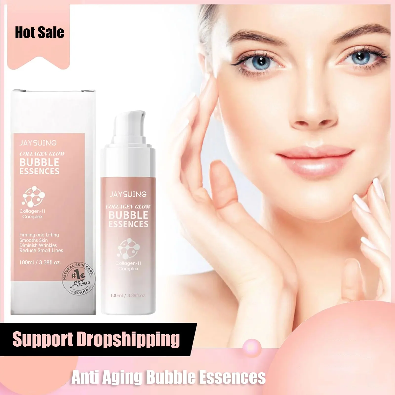 

Wrinkle Removing Bubble Serum Anti Ag-ing Repair Fine Lines Dark Sp-ot Remove Facial Eyes Neck Wrinkle Ac-ne Blackhead Treatment