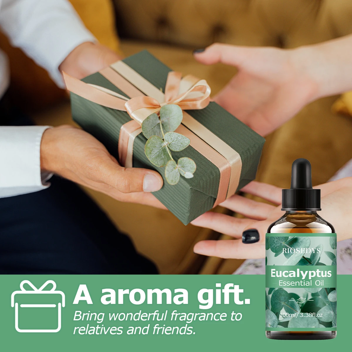 Eukalyptus-Ätherisches Öl, Frisches Kräuterduftöl für Diffusoren, DIY-Bastelarbeiten & Aromatherapie, Kühles und Reines Aroma – Detail 8