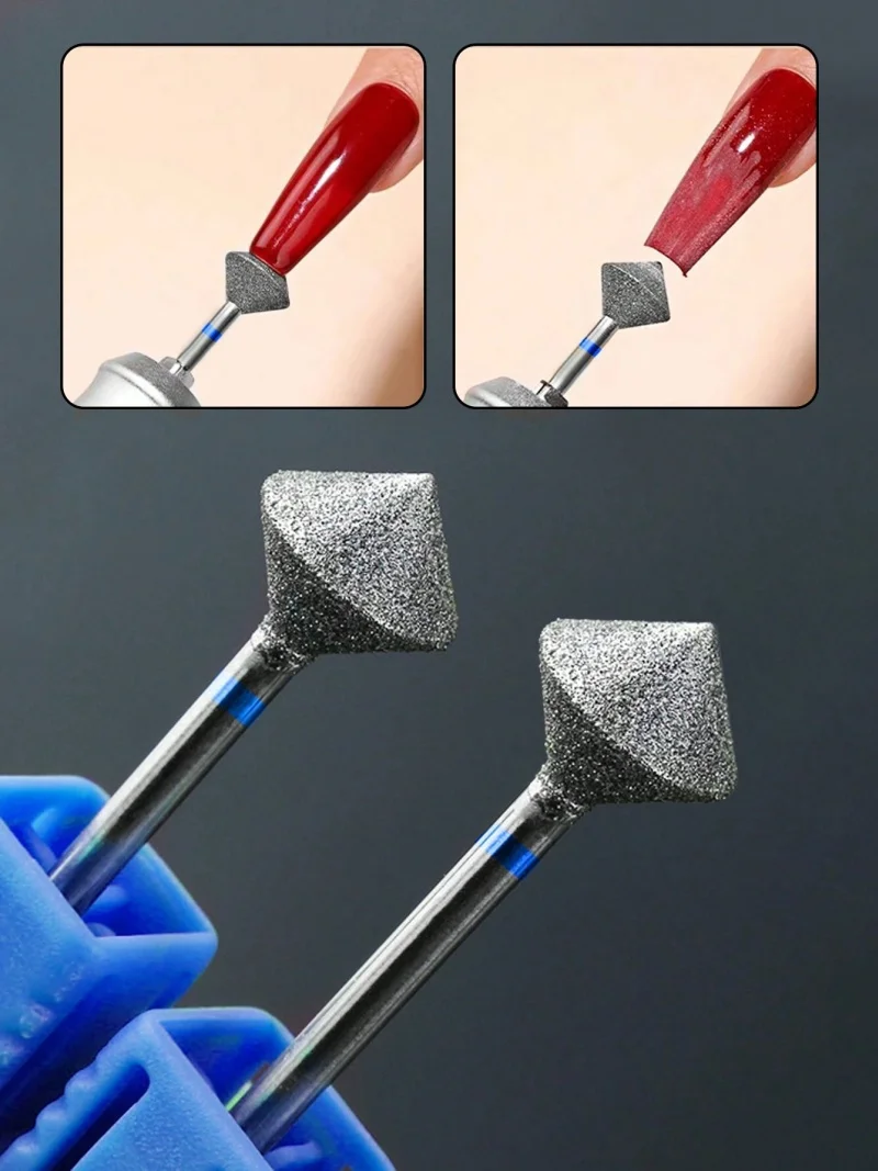 1/2/3/5pcs Diamante Sabbia Lime per unghie Trapano Punta per lucidatura per cuticole Testa per molatura per unghie Manicure elettrica Strumenti per salone di manicure