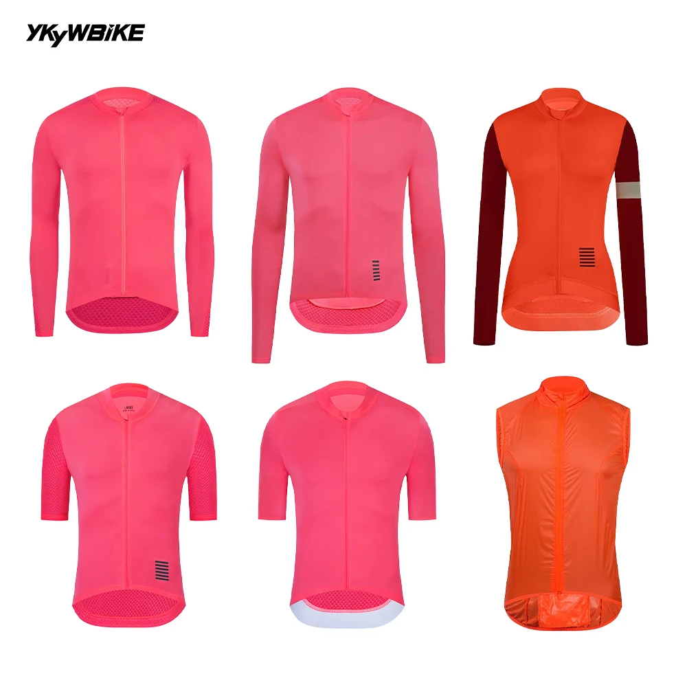 YKYW Breathable Cycling Jersey Discount Bicycle Clothing Road Bike Race MTB Maillot Shirt Tops Pro Team Pink Color Jersey