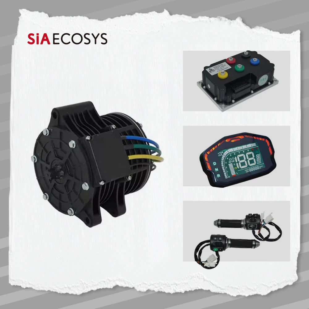 

QSMOTOR 138 3000W V2 Version 72V 70H 100KPH New Appearance Mid Drive Motor Power Train Kits with SIAYQ72120 Controller