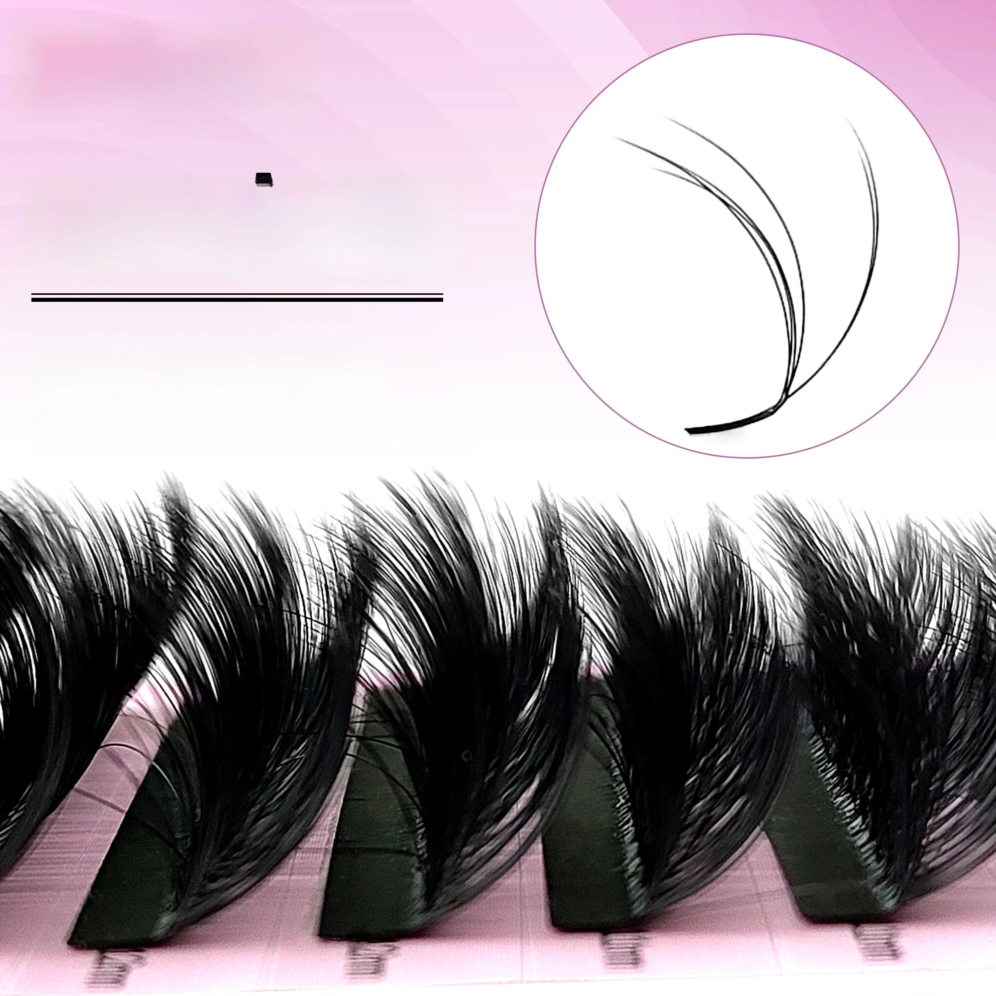 CoMango L+C/D Wielowarstwowe przedłużanie rzęs 3D Camellia Wispy Fluffy Volume Lashes Miękkie, naturalne, gotowe wachlarze — zdjęcie 2