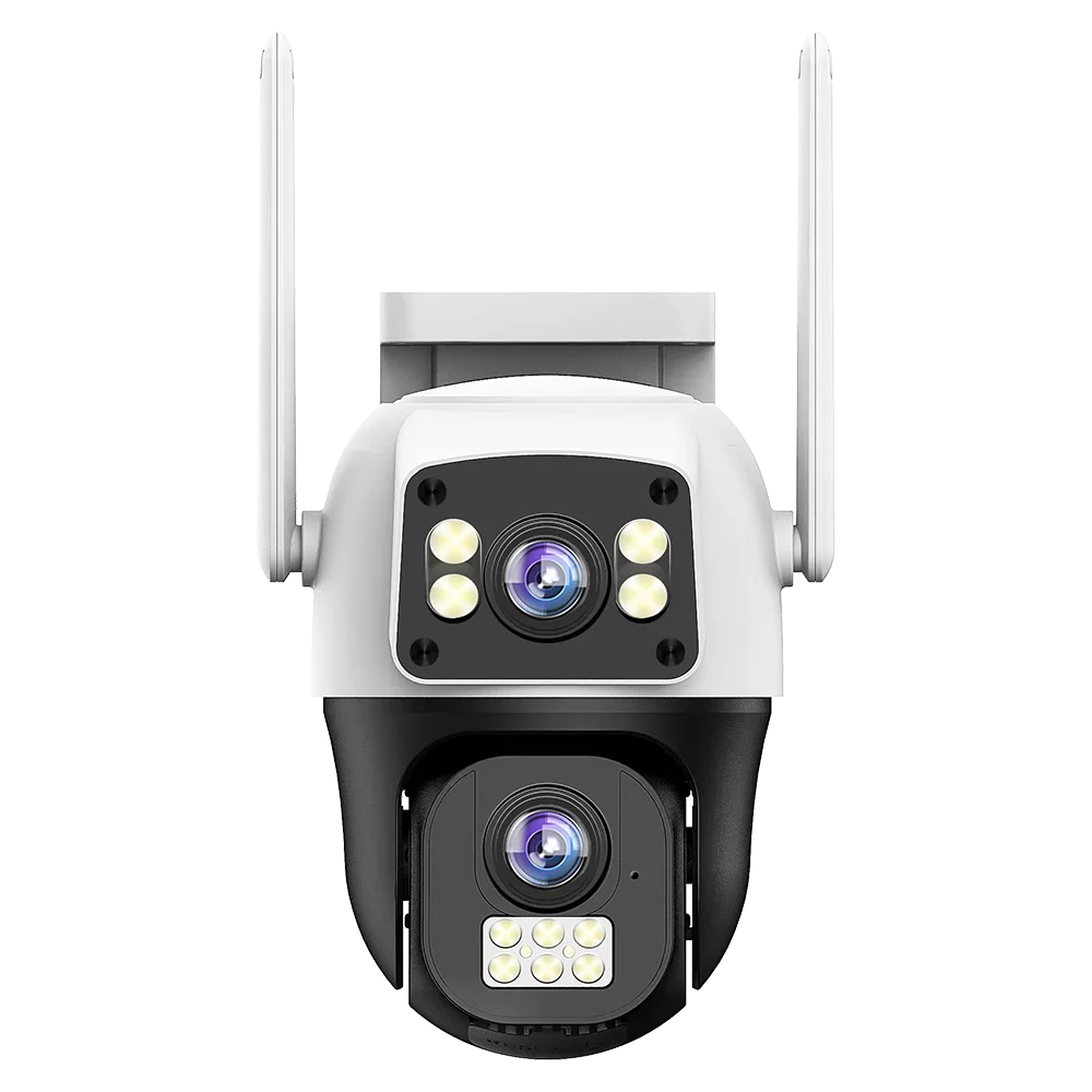 Leshine 2MP Dual Lens 4G WiFi Wireless Security Camera with Audio Two-way Audio Home Surveillance Cameras Alarm Push V380 Pro