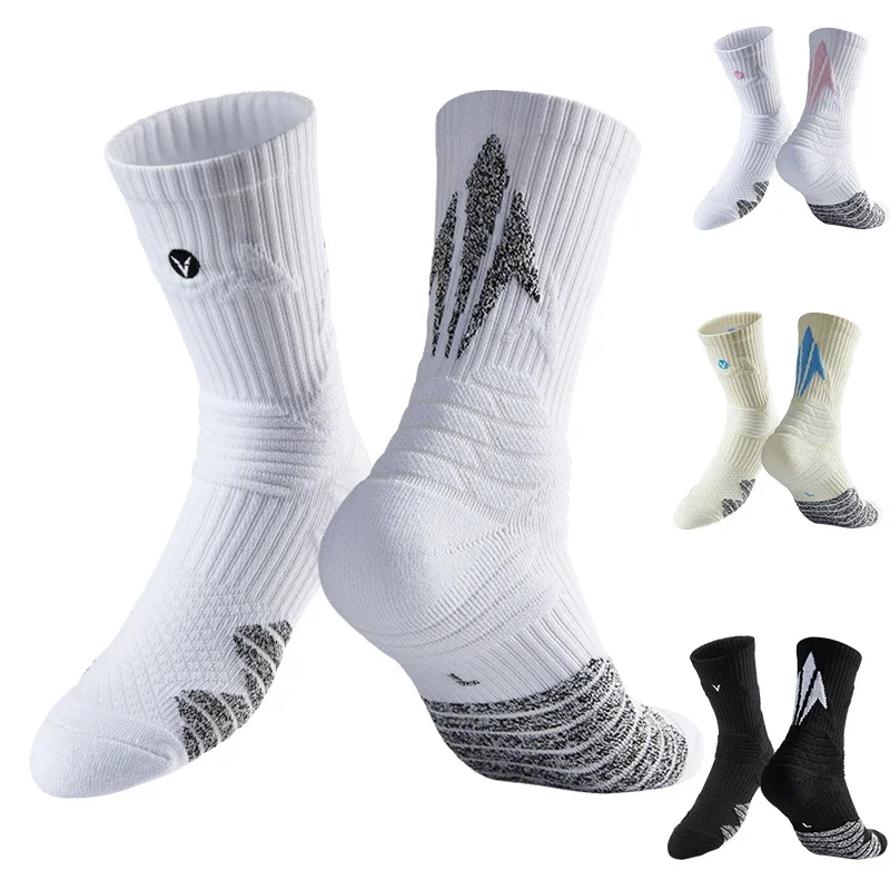 AliExpress Veidoorn 1/3 Pack Non Slip Basketball Socks Thick Padding Shock Absorption Running Socks for Football Cycling